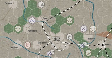 Fragment planszy do naszej gry planszowej 1914. Bitwa Łódzka