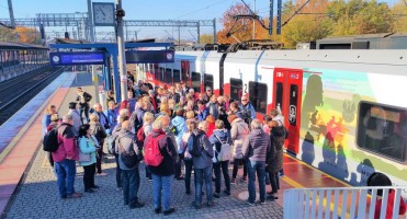 Mamy na koncie nie tylko wycieczki piesze, rowerowe i autokarowe, ale również pociągowe.